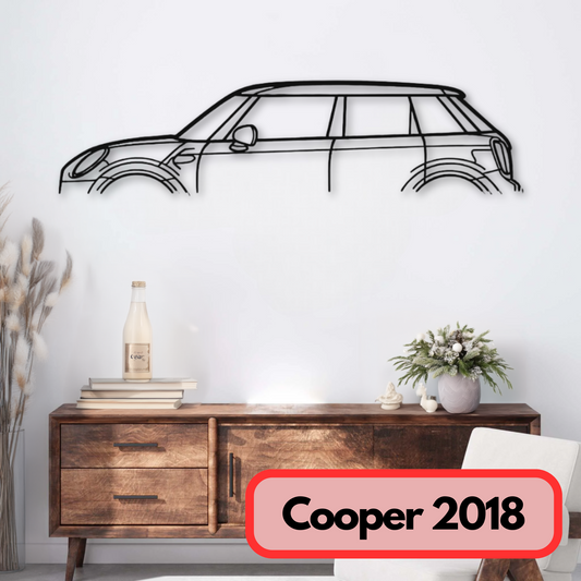 Décoration murale métal Mini Cooper 2018 Classiques