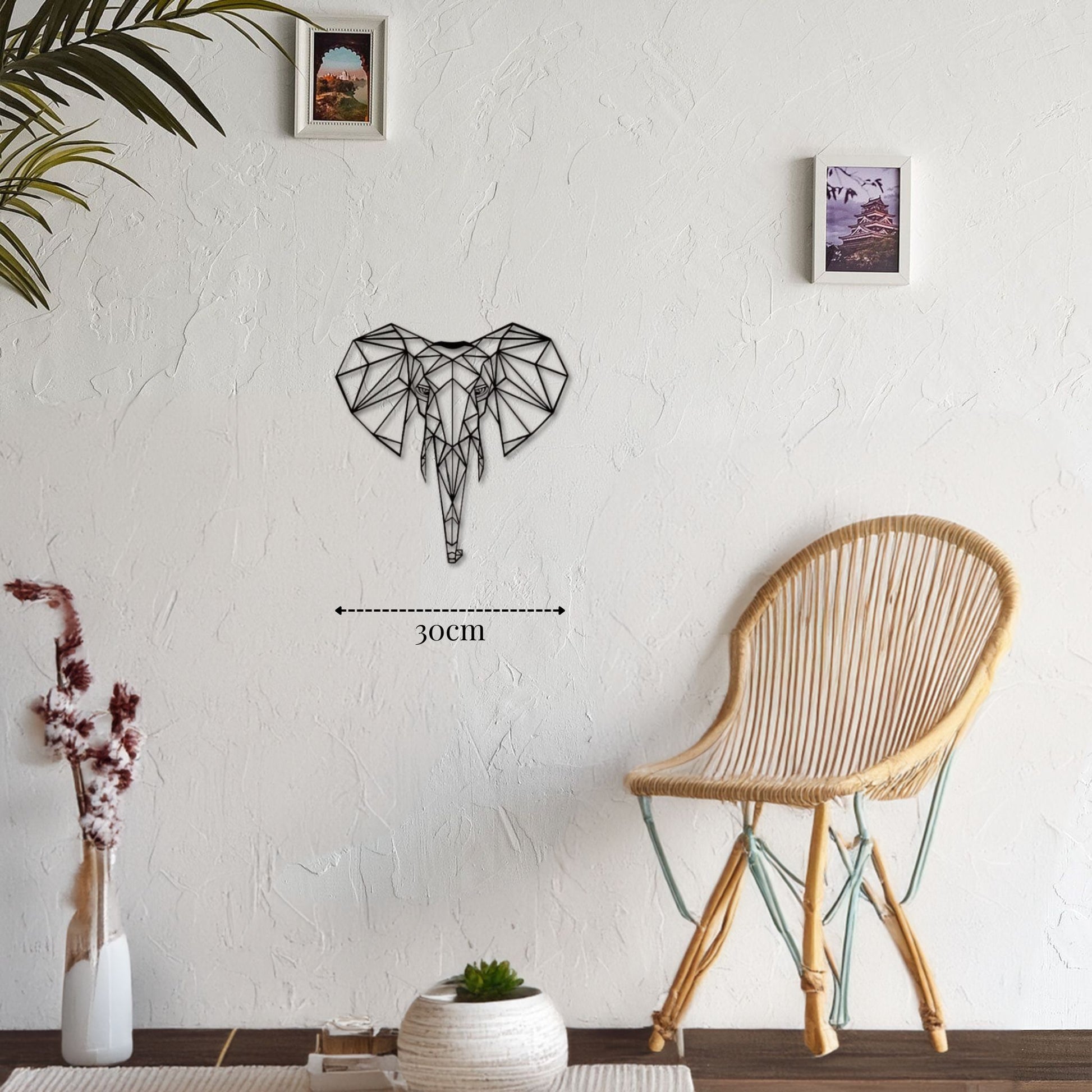 Petite décoration murale tête d’éléphant